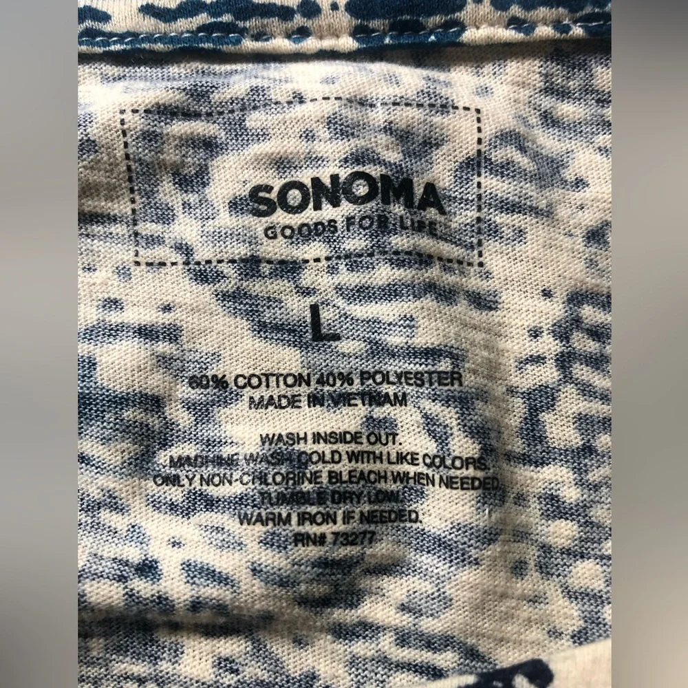 Sonoma Lightweight 3/4 Sleeve Cotton/Poly Henley - Picture 3 of 7